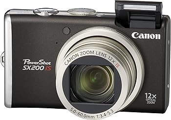 【中古】(非常に良い)Canon デジタルカメラ PowerShot (パワーショット) SX200 IS ブラック PSSX200IS(BK)|GoodLifeStore