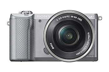 【中古】(非常に良い)SONY ミラーレス一眼 α5000 パワーズームレンズキット シルバー ILCE-5000L-S