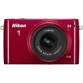 【中古】Nikon 1 S2 デジタルカメラ、NIKKOR 11-27.5mm f/3.5-5.6レンズ1個 (レッド)|GoodLifeStore
