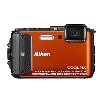 【中古】(非常に良い)Nikon - Coolpix AW130 16.0メガピクセル防水デジタルカメラ-オレンジ