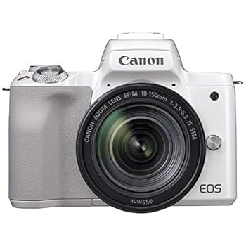 【中古】(非常に良い)キヤノン EOS Kiss M 【EF-M18-150 IS STM レンズキット】 (ホワイト/ミラーレス一眼カメラ) EOSKISSMWH18150ISSTM