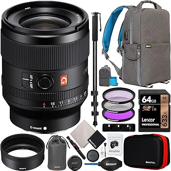 【中古】(非常に良い)ソニー FE 35mm F1.4 GM フルフレーム 大口径Gマスターレンズ SEL35F14GM Eマウントミラーレスカメラ用 デコギアバックパックケース 67mm UV/偏｜GoodLifeStore