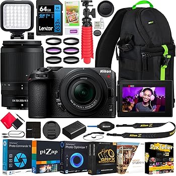 【中古】(非常に良い)Nikon Z30 ミラーレスカメラ レンズ2枚キット NIKKOR Z DX 16-50mm F3.5-6.3 VR&50-250mm F4.5-6.3 VRバンドル 1743 w/Deco Gear撮影用バックパ|GoodLifeStore