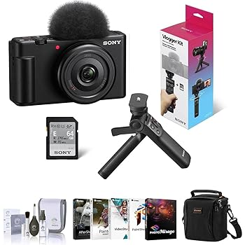 【中古】(非常に良い)ソニー Vlogカメラ ZV-1F ブラックバンドル Vlogger アクセサリーキット Corel PCソフトウェアキット ショルダーバッグ クリーニングキット ACCV|GoodLifeStore