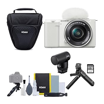 【中古】ソニー アルファ ZV-E10 APS-C ミラーレスVlogカメラ (ホワイト) 16-50mmレンズバンドル コンテンツクリエイターキット (4アイテム)|GoodLifeStore