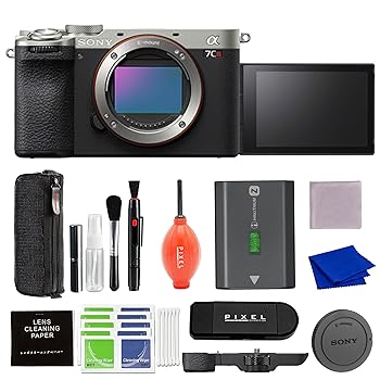 【中古】Sony Alpha 7CR フルフレーム交換レンズハイブリッドカメラ (シルバー) 高度なアクセサリーとトラベルバンドル Pixel Hurricane Blower、Pixel C｜GoodLifeStore
