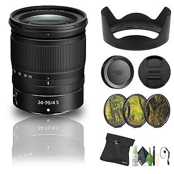【中古】Nikon NIKKOR Z 24-70mm f/4 S レンズ (20072) + フィルターキット + キャップキーパー + クリーニングキット (リニューアル)｜GoodLifeStore