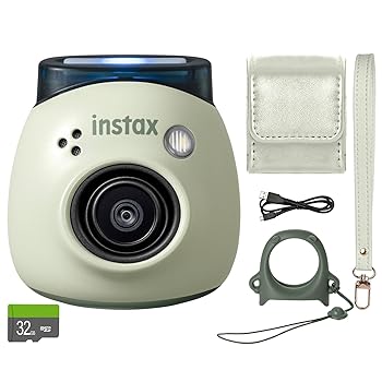 【中古】(非常に良い)FUJIFILM INSTAX PAL FUJIデジタルカメラ ピスタチオグリーン + カスタムケース & 32GB アクセサリーセット 27,767円