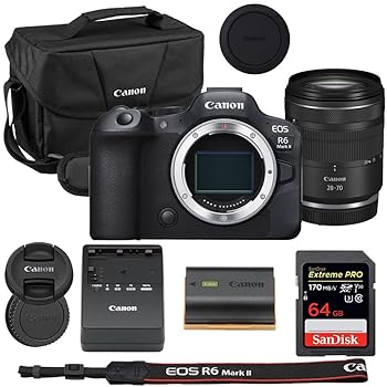 【中古】Canon EOS R6 Mark II ミラーレスカメラ RF 28-70mm STMレンズバンドル Canon 200ES EOS ショルダーバッグ + 64GB Extreme PRO｜GoodLifeStore