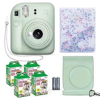 【中古】(非常に良い)富士フイルム インスタントカメラ Instax Mini 12 ミントグリーン + 富士フィルム バリューパック (40枚) + シャッターアクセサリーセット 対応 52,144円