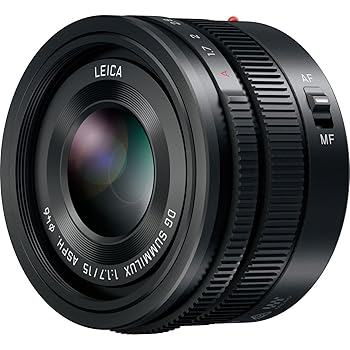 【中古】(人並み外れたに似つかわしい)Panasonic LUMIX G Leica DG SUMMILUX水晶体 15粍 F1.7 ASPH 職業的 銀鏡受け答え マイクロフォーサーズ H-X015K (USA黒いこと)
