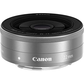 【中古】(人並み外れたに似つかわしい)Canon EF-M 22粍 f/2.0 STM水晶体(しろがね色)。