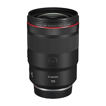 【中古】(人並み外れたに好いたらしい)キヤノン RF135粍 F1.8 LはUSMです。 黒いこと