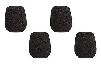 【中古】(非常に良い)SHURE シュア RK513WS ブラックフォームウインドスクリーン MX405 MX410マイク用 4枚セット