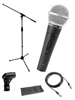 【中古】Shure SM58-Sマイクバンドル。オン/オフスイッチ、クリップとポーチ、マイクブームスタンド、XLRケーブル。 55,867円