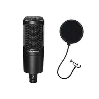 【中古】audio-technica コンデンサーマイク AT2020 +社外製ポップガードセット
