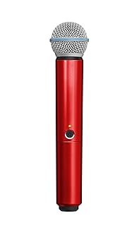 【中古】(非常に良い)Shure WA713-RED カラーハンドル BLX2/SM58 および BLX2/BETA58A ワイヤレス送信機専用 (赤)