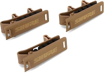 【中古】Shure (シュア) デュアルタイクリップ 3個パック ココアRPM40TC/C