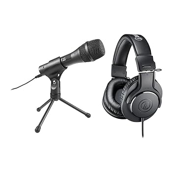 【中古】(非常に良い)Audio-Technica AT-EDU25 在宅勤務と学習パック AT2005USB USB/XLRマイクとATH-M20xヘッドフォン