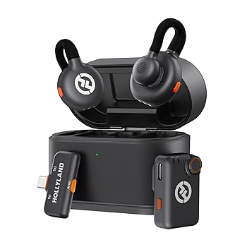 【中古】(非常に良い)Hollyland Lark M2S Mini Combo (カメラ RX+USB-C RX) ワイヤレスマイク 超軽量7g チタンクリップ式 48Khz/24Bit ワイヤレスラベリアマイク iPho
