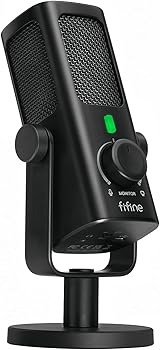 【中古】(非常に良い)FIFINE コンデンサーマイク USB マイク 192KHz/24bit 単一指向性 ノイズ軽減 ローカットスイッチ ダイレクトモニタリングやミックス可能 レコー