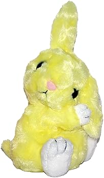 【中古】(非常に良い)ティモうさ イエロー ぬいぐるみ 高さ14cm