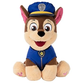 【中古】(非常に良い)タカラトミーアーツ(TAKARATOMY A.R.T.S) パウパトロール ぬいぐるみM チェイスver.ぬいぐるみ高さ約26cm