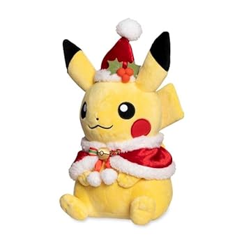 【中古】(非常に良い)Pokemon Center: Pikachu with Holiday Cape & Hat Pok?mon Holiday Plush - 14 In.