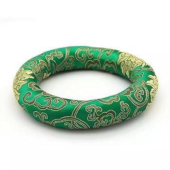 【中古】(非常に良い)シンギングボウル チベタンシンギングボウルセット サウンドボウルチャリス、チャクラボウル、チベットシンギングボウル用(Green,8 Inch)