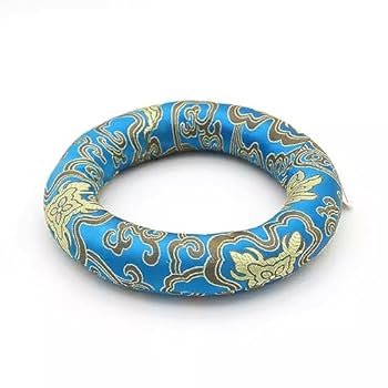 【中古】(非常に良い)シンギングボウル チベタンシンギングボウルセット サウンドボウルチャリス、チャクラボウル、チベットシンギングボウル用(Blue,12 Inch)