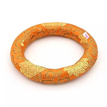 【中古】(非常に良い)シンギングボウル チベタンシンギングボウルセット サウンドボウルチャリス、チャクラボウル、チベットシンギングボウル用(Orange,6 Inch)