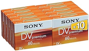 【中古】(人並み外れたに似つかわしい)Sony dvc60prl Mini DV磁気テープ60分プレミアムデータカートリッジ10容器に並べる