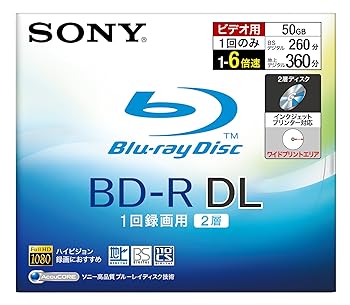 【中古】(人並み外れたに似つかわしい)SONY 日本製 映像媒体用BD-R 追記型 片面2層50GB 6倍速 印刷者ブル 単品 BNR2VBPJ6