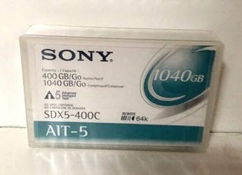 【中古】ソニー(SONY) AIT5磁気テープ5本仕掛ける 【SDX5-400CR 5本風呂敷き包み】 RW 400GB/1040GB