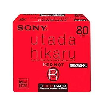 【中古】SONY 録音用MD(ミニディスク) RED HOT 80分 3枚 3MDW80RH [宇多田ヒカル オリジナルカード入り]