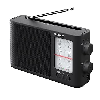 【中古】(人並み外れたに似つかわしい)ソニー 携帯型ラジオ受信機 ICF-506 : FM/AM/広々としたFM相応う 独居室駆動動力能力のある(単3形3本) 黒いこと ICF-506 C
