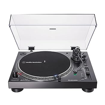【中古】Audio-Technica AT-LP120XUSB-BK Direct-Drive Turntable (Analog & USB), Fully Manual, Hi-Fi, 3 Speed, Convert Vinyl to Digital, Anti-Skat