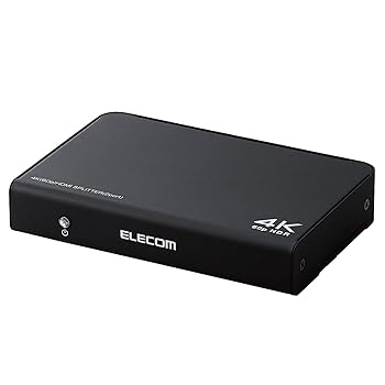【中古】(人並み外れたに似つかわしい)エレコム HDMI分かち合う器 4K 60サイクル(18Gbps) 1インプット 2最終生産物 HDCP2.2相応う VSP-HDP12BK