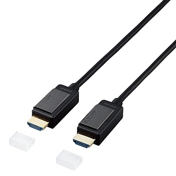 【中古】エレコム HDMIケーブル 長尺 5m 4K対応 アクティブオプティカル 無給電タイプ DH-HDLOA05BK ブラック