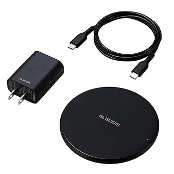 【中古】(人並み外れたに似つかわしい)エレコム 無線電話申し受ける器 Qi公証 最大限度15W最終生産物 置くだけ申し受ける 薄型 10粍 EPP判定基準相応う (30W申し受ける器・C-C有線テレビ付き添い人) 【iPhone/Galaxy/Xperia/Pix