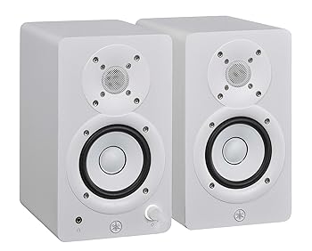 【中古】(非常に良い)ヤマハ YAMAHA パワードスタジオモニタースピーカー ペア コンパクト ホワイト HS3W