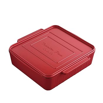 【中古】(非常に良い)トースターパン スクエア レッド A-76232