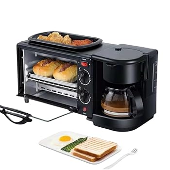 【中古】(非常に良い)トースター ロースター コーヒーマシン オーブントースター 3 in 1 上下ヒーター タイマー機能付き 温度調節機能 焼き網 トレー 付き トースト