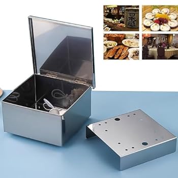 【中古】ステンレス製の海苔オーブン海苔容器、海苔容器、ステンレス製海苔オーブン、白熱電球と4つの断熱足付き、温度調節可能 断熱性能、サクサクした｜GoodLifeStore