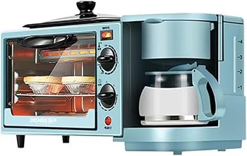 【中古】(非常に良い)ミニ朝食マシン多機能統合コーヒーマシンパンケーキ目玉焼きサンドイッチトーストパン電気オーブン家庭用110V (B)