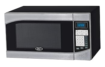 【中古】(非常に良い)電子レンジオーブンプレミアムコンパクトカウンタートップElectricステンレススチールブラック900ワット調理器具withターンテーブルby Oster