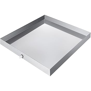 【中古】(非常に良い)VBENLEM 32インチ x 32インチ 洗濯機用ドリップパン 304ステンレススチール 高耐久 コンパクト 洗濯機用ドリップパン 穴付き