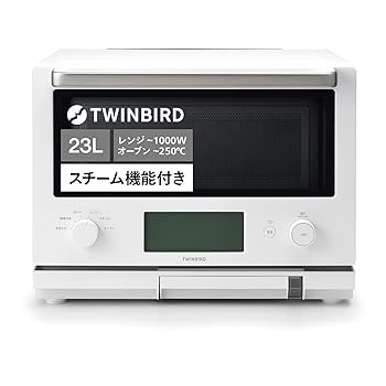 【中古】(非常に良い)ツインバード 燕三条 スチームオーブンレンジ 23L 赤外線センサー 温度センサー 蒸し料理 低温調理 加熱水蒸気ホワイトDR-F871W 39,848円