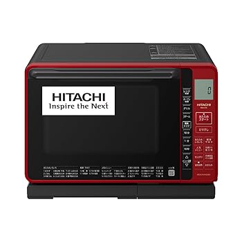 【中古】(非常に良い)日立(HITACHI) オーブンレンジ ヘルシーシェフ 22L MRO-S7A R レッド ボイラー式過熱水蒸気 重量センサー 250℃1段式オーブン