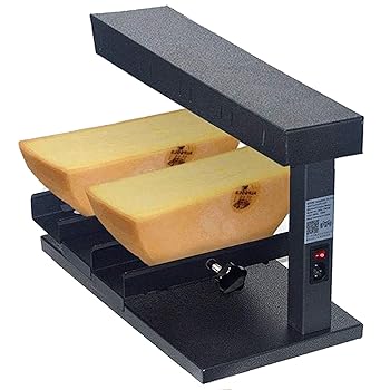 【中古】業務用ラクレットチーズメルター、750W電気チーズメルティングウォーマー、ダブル加熱エリア付き、家庭用キッチンレストランレストラン食堂用カ｜GoodLifeStore